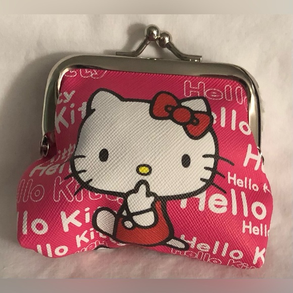 Hello kitty coin purse Hello Kitty graphics kiss lock closures  pink - Picture 1 of 4
